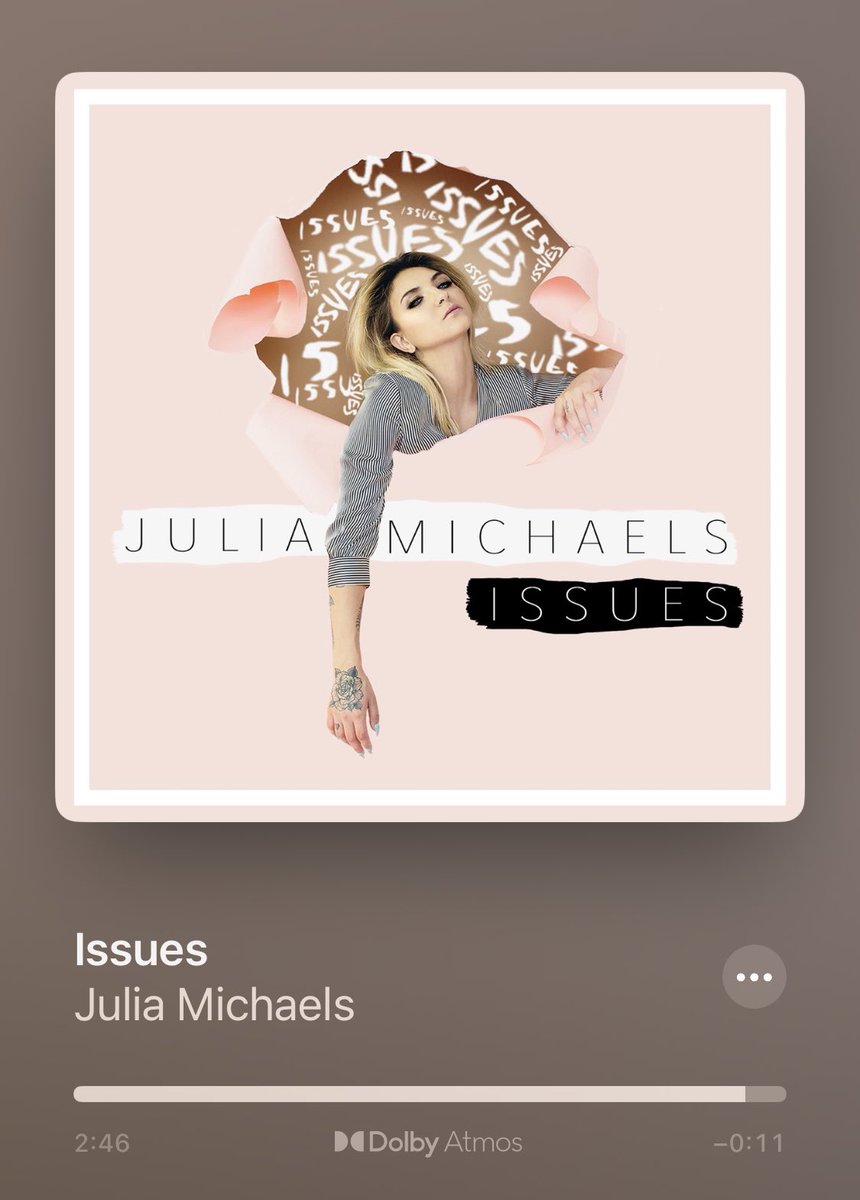 #PlayNow 🎶 Issues - Julia Michaels

music.apple.com/fr/album/issue…