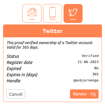 TezID_net's tweet photo. TezID now support Twitter proofs 🤩 🎉 🐦 

https://t.co/wmEwBj3JZ7

#tezid #tezos #profile #twitter #account #verification https://t.co/nh8BLxyp0S