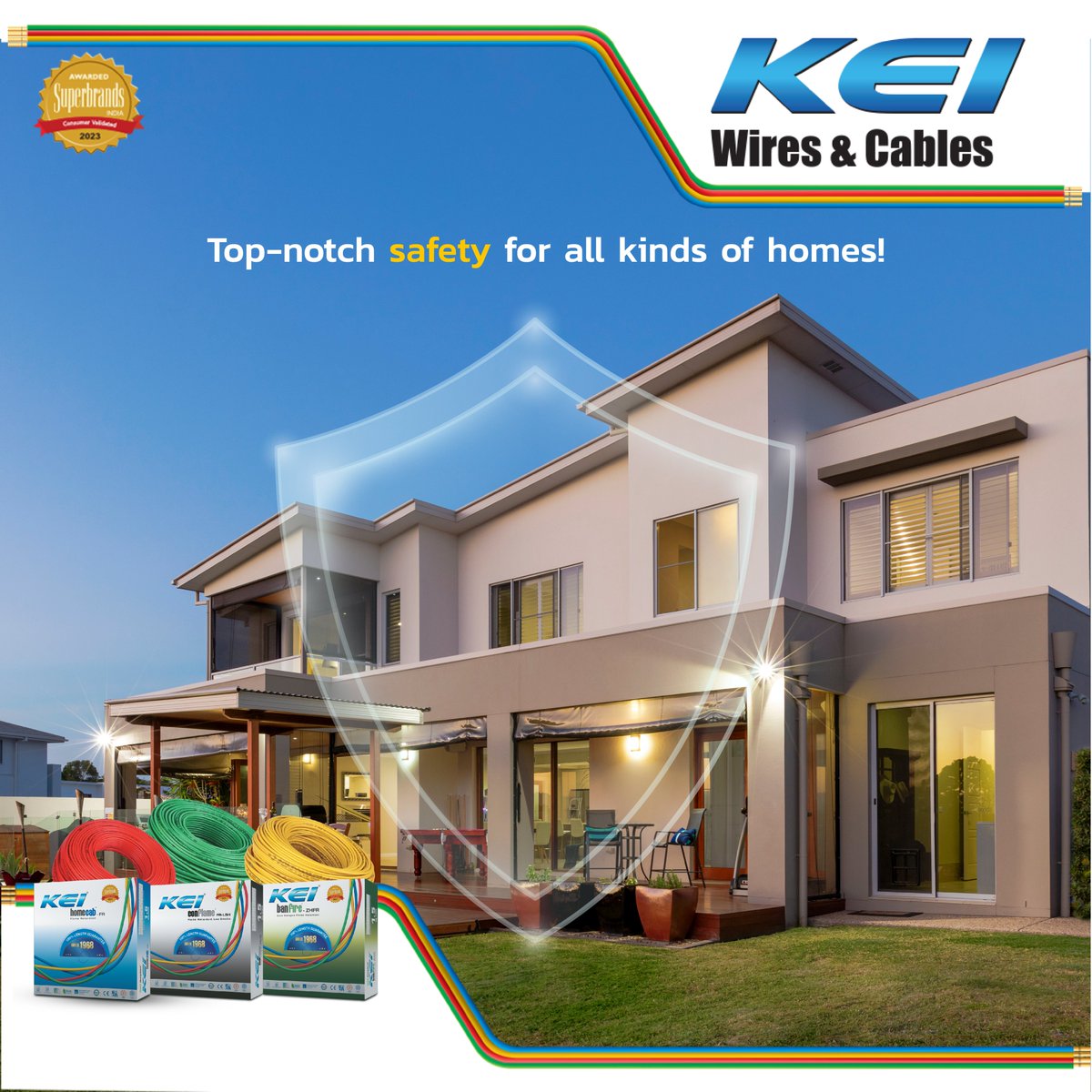 keicable's tweet photo. Small, big, or huge, we make sure to provide your home with uncompromising quality and an incredible range of wires and cables.
#HarTensionSaheChaltiRahe #KEIWires #KEI #Safety #HomeWire #Homecab #HouseWire #HouseSafety https://t.co/WB1mE6JhIR