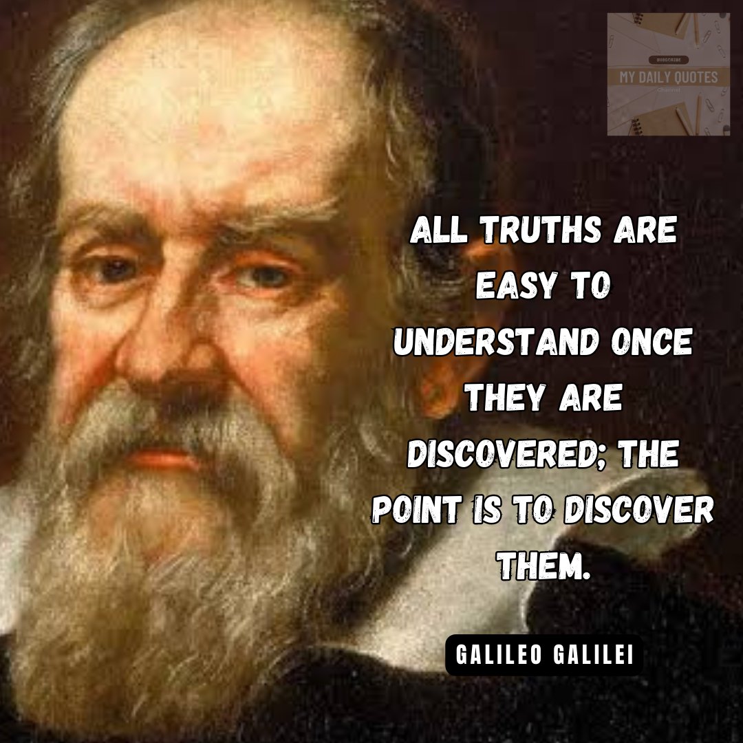 mydailyquote07's tweet image. All truths are easy to understand once they are discovered; the point is to discover them.

Galileo Galilei

FB: mydailyquote.07
IG: mydailyquote07
Twitter: mydailyquote07
Tiktok: mydailyquotechann
YT: mydailyquotechannel

#discoverthetruth #Galileogalilei #lifelessons