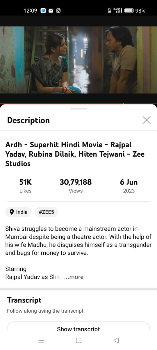 's tweet image. Now  #Ardh has completed 3M+ views on  YouTube. 😍♥️

    This movie  earned a lot of respect  and won  hearts of  public. Heart touching movie with such a beautiful story.✨

youtu.be/00p8KRdm_4s
#RubinaDilaik #Rubiholics @RubiDilaik @rajpalofficial @Palash_Muchhal @tentej