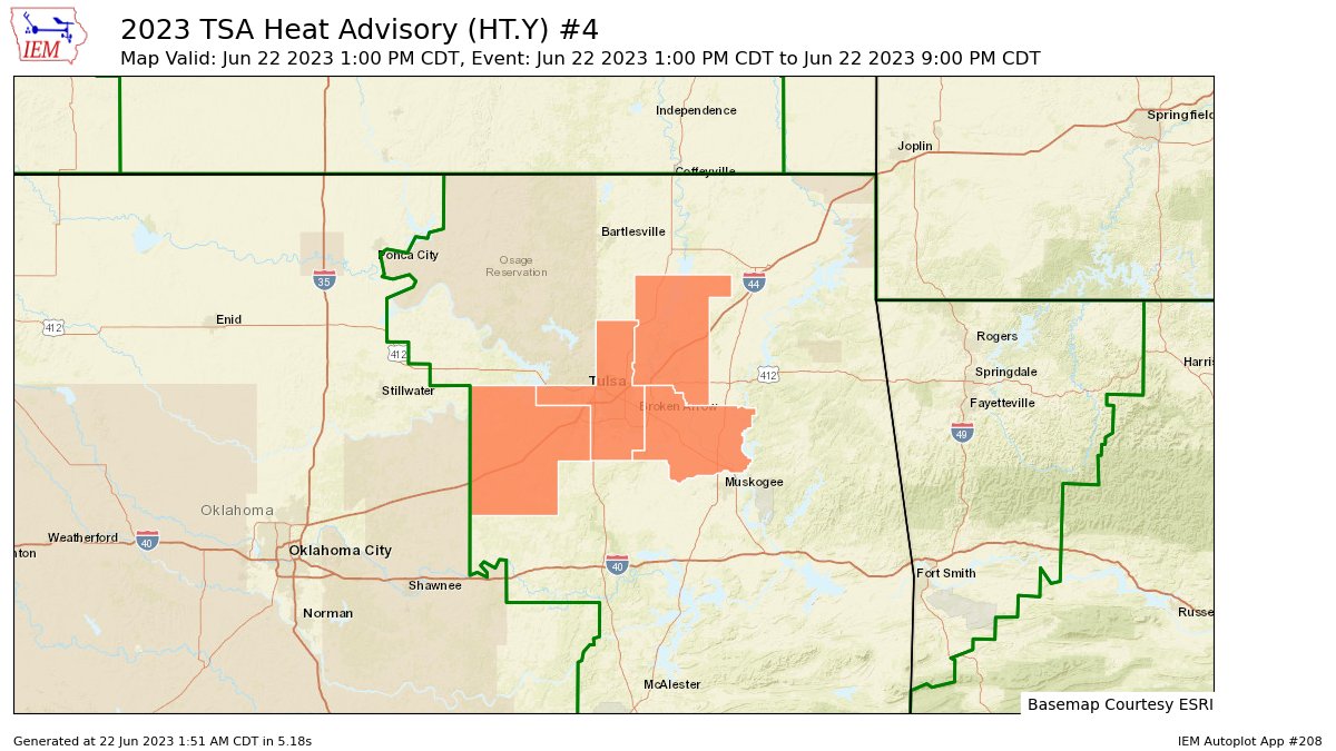+ Noaa weather alerts.. on Twitter "TSA continues Heat Advisory valid