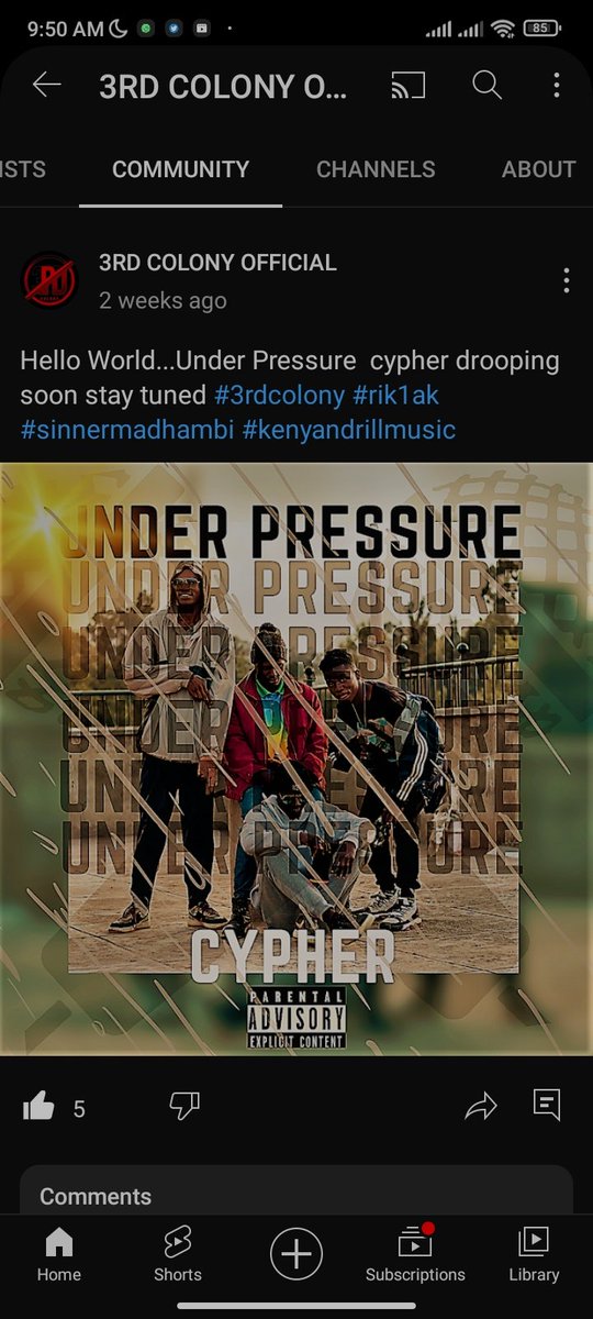 #underpressure
#playke
#kenyandrill
Mad tune dropin soon stay tuned
@3rd_Colony @_oneAk