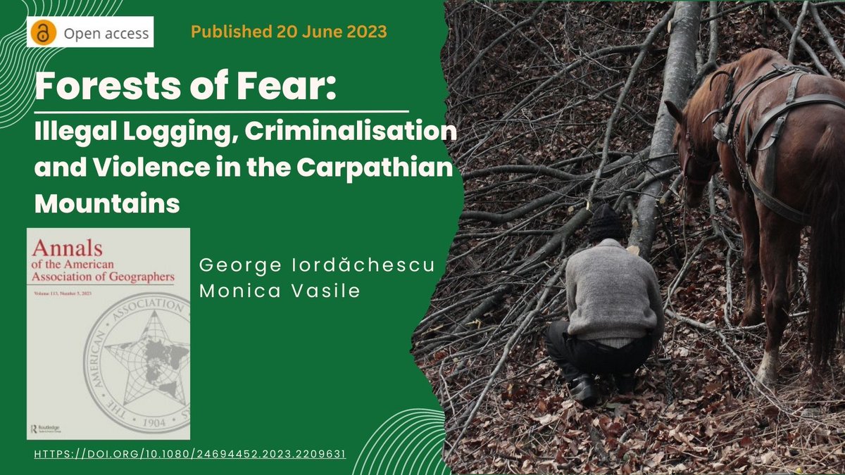 In a galaxy far far away I researched and lived in forest villages in the #CarpathianMountains when #illegallogging became a thing, sanctions escalated, forests grew into environments of fear & violence.@George_Iorda and I published an article 👇🏼 #envhist
tandfonline.com/doi/full/10.10…