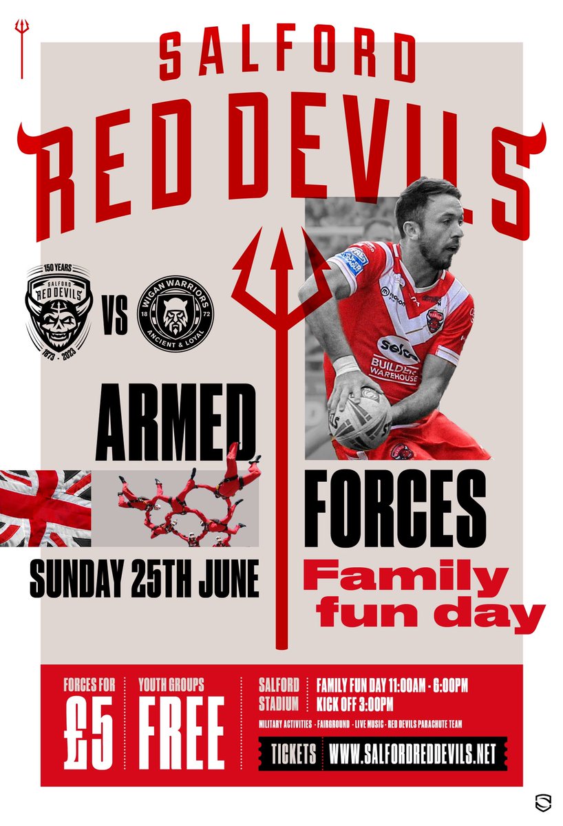 Let’s break that attendance record this Sunday! @SalfordDevils 👹#TogetherStronger