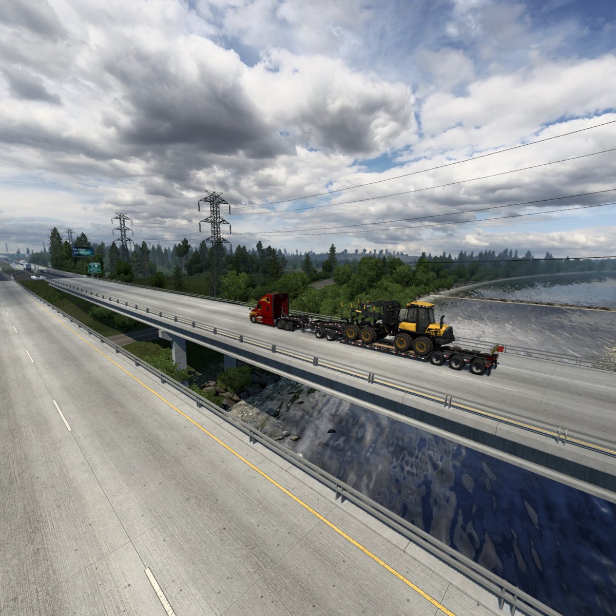 icecdriver's tweet image. ちょっと重たいものが運びたくなった #ATS
重たい貨物の運び方をすっかり忘れていて、車速の変化がすごいことに
まあ、無事運べたのでOK

#SCSsoftware