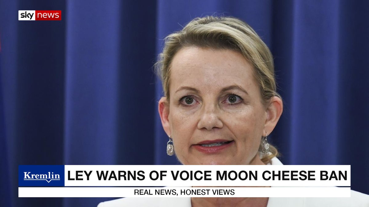 a74869692's tweet photo. Sussan Ley has warned the entire moon could “cease to be cheese in the blink of an eye” if an Indigenous voice to parliament “wills it to be so”. https://t.co/L9mP6j5eeF