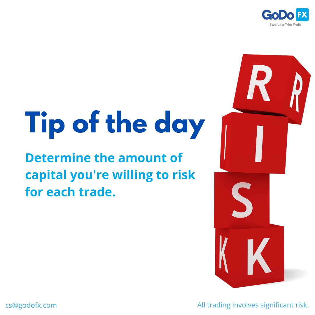 Tip of the day: It's important to determine the amount of capital you're willing to risk for each trade.💰

#tipoftheday #forextips #stockmarkettips #tradingtips #trading101 #learntrading #godofx