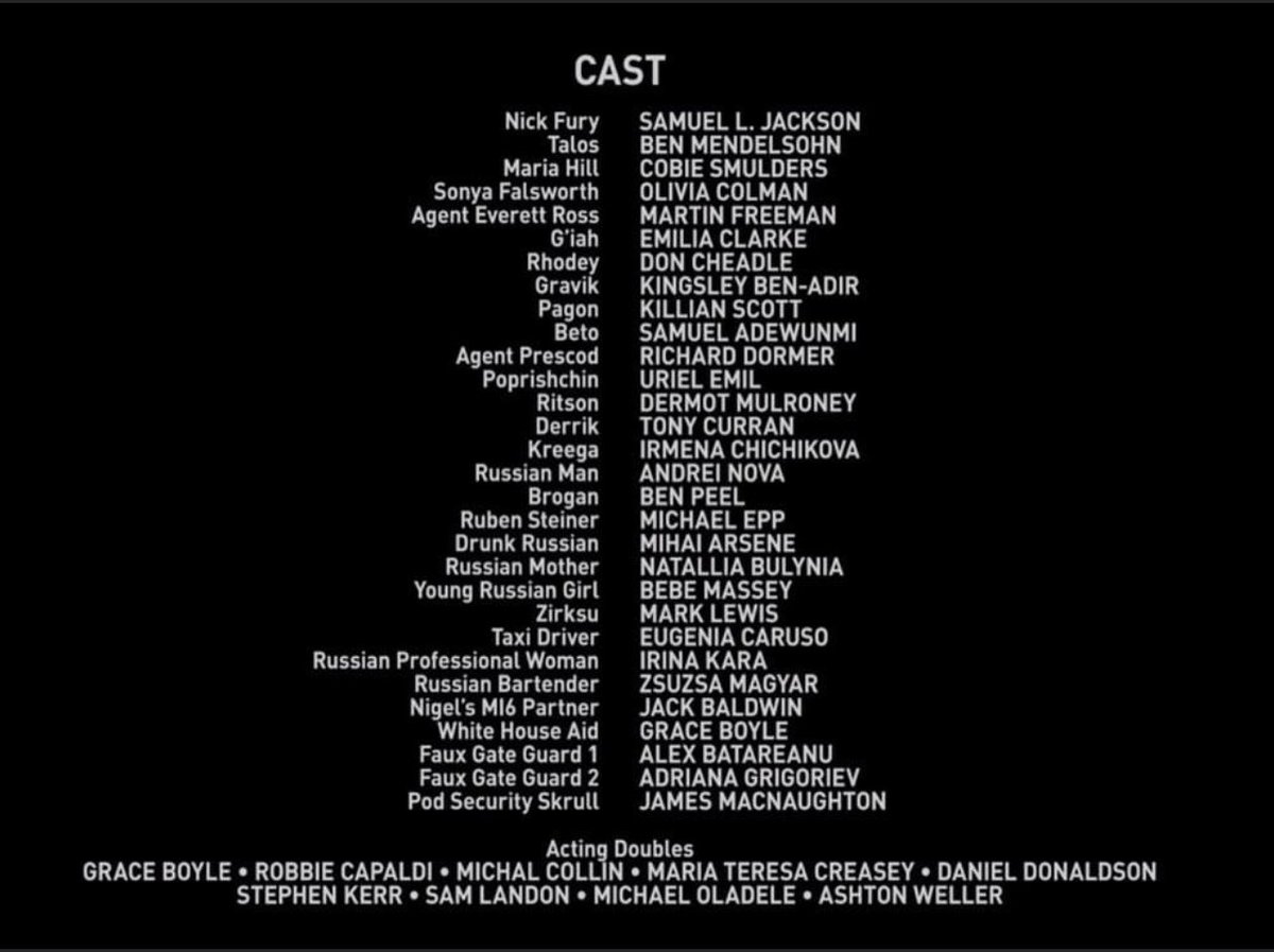 When your in the end credits with this stellar cast list 😲🙌 #pinchme @SecretInvasion @DisneyPlus @MarvelStudios Episode 1 out now!!