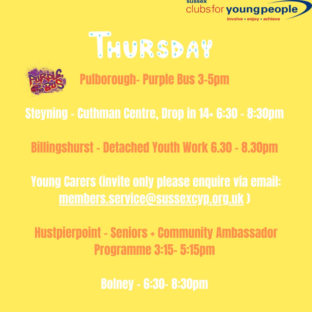 Another day with the Purple bus, Youth Sessions and Detached youthwork 🕺🕺
#youthwork #youngpeople #youthclubs #youngcarers  #sussexcyp #detachedyouthwork #thepurplebus #pulborough #steyning #billingshurst #hurstpierpoint #billingshurstparishcouncil #SteyningParishCouncil
