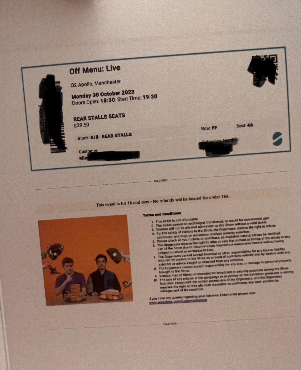 JoeTrueman1's tweet photo. @OffMenuOfficial I cannot believe that on this birthday morning I’ve a) been cabbaged by my girlfriend, and b) to make up she’s got me Off Menu live tickets!!! 😬 🙌 see you soon Acaster &amp; Gamble. POPPADOMS OR BREAD James Acaster?!?! https://t.co/6mfVKnMu5m