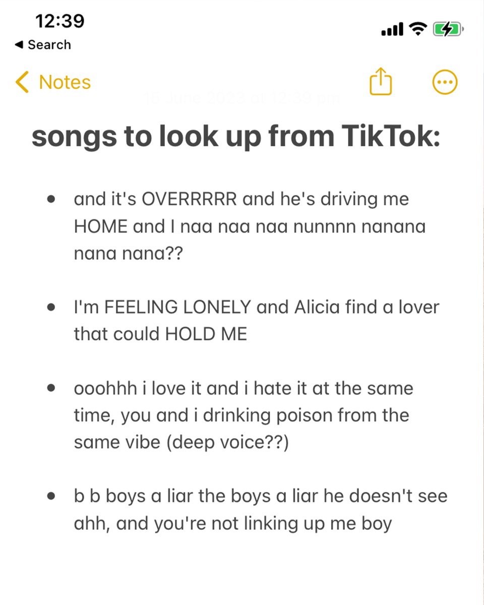 tiktokaustralia's tweet image. so anyway here’s what’s in my notes app lol

#TikTok #NotesApp