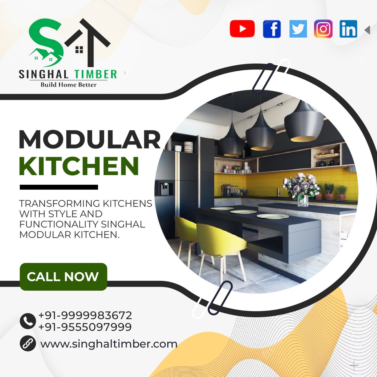 SINGHAL TIMBER II MODULAR KITCHEN
Contact us:-
+91-9999983672/+91-9555097999
singhaltimber.com
D-27, Site-lV, UPSIDC Indl. Area, Greater Noida
#Plywood  
#modularkitchen #kitchendesign #sunmica #LaminateFlooringng #laminate #interiordesign #laminateflooring #design