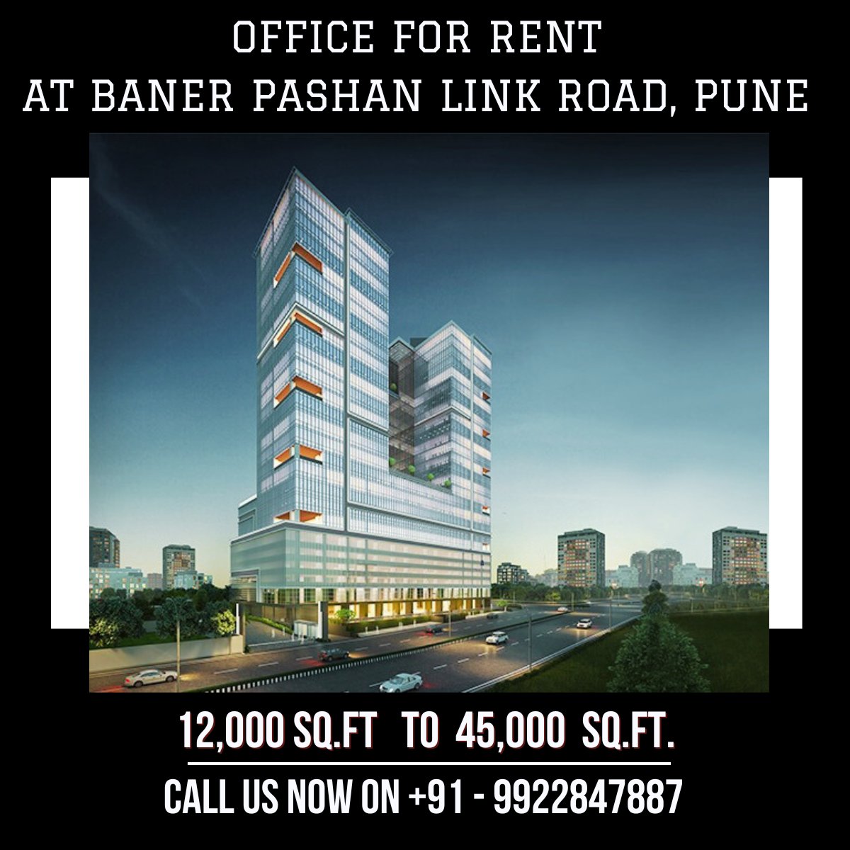 12000 TO 45000 SQ.FT. Office Space For Rent In Baner Pashan Link Road, Pune. 
Call Us On : +91-9922847887

Furnished Options Available

#UpscaleProperties #SalmanShaikh #Pune #Hr  #office #commercial  #Business #Exclusive #Rent #Leasing #OfficeforRent #MontClaire #Baner #Pashan