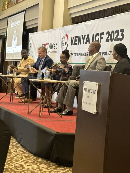 KICTANet's tweet photo. The High (C-Level) Panel is on discussing  The Internet We Want - Empowering All Kenyan People

What should the  “Internet we want in Kenya” look like?

#KeIGF2023 ^EJ