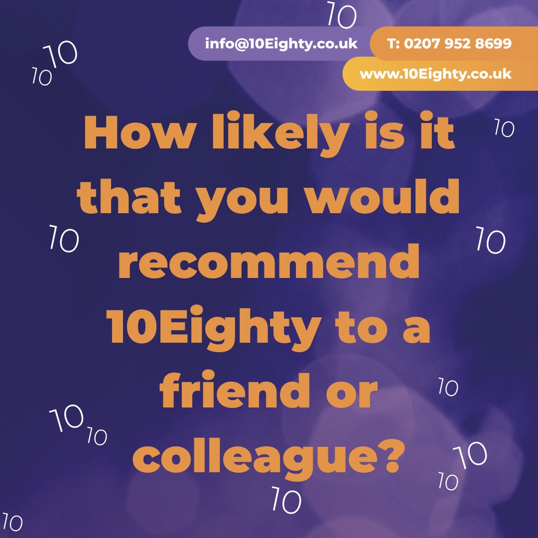 This speaks volumes; we love knowing that our clients would recommend us following one of our coaching programmes! Seeing feedback like this helps motivate us to continue and strive for even better! 
.
#netpromotorscore #reccomendations #survey #feedback