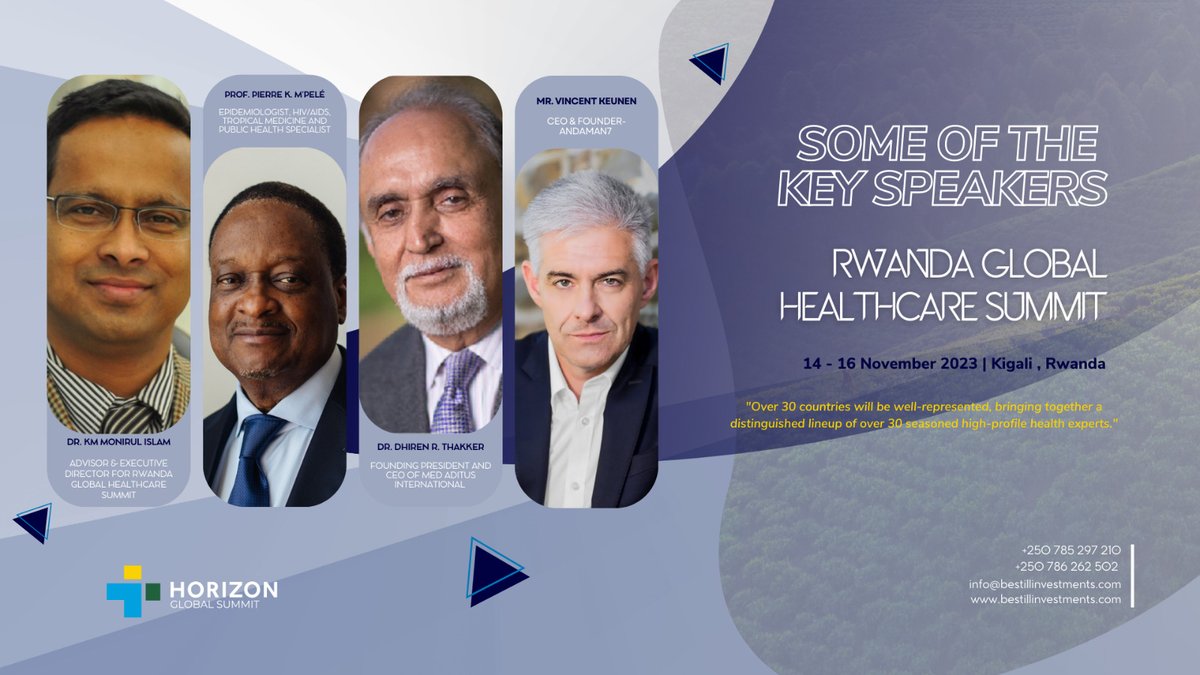RwandaGlobal's tweet photo. 📢Call for Speakers for the following conference key sessions: Ø Accelerating cancer care &amp; research in Africa Ø Medicine and vaccine manufacturing in the African Region Ø Digital Health in Crisis Management - Challenges &amp; Opportunities Talk to us👉 info@bestillinvestments.com https://t.co/kMLL5vCsxL