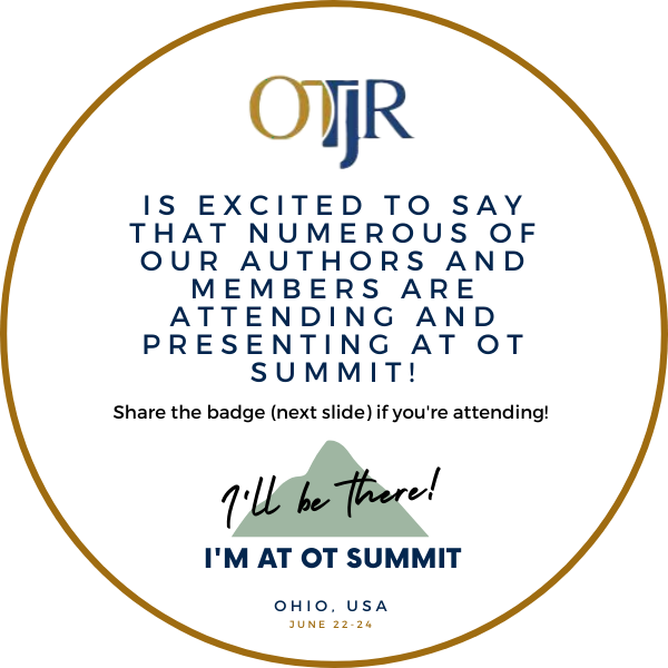 OTJRJournal's tweet photo. #OTSummit starts today in Columbus, OH! Will you be attending? Share this badge to let others know you'll be there!
@OhioState #OTResearch #OT #OTP #OTA #occupationaltherapy #otstudent #healthcare #healthresearch #otscientists #OS #OTRL #OTD #COTA #OTlife https://t.co/CgcF5KiK1Q