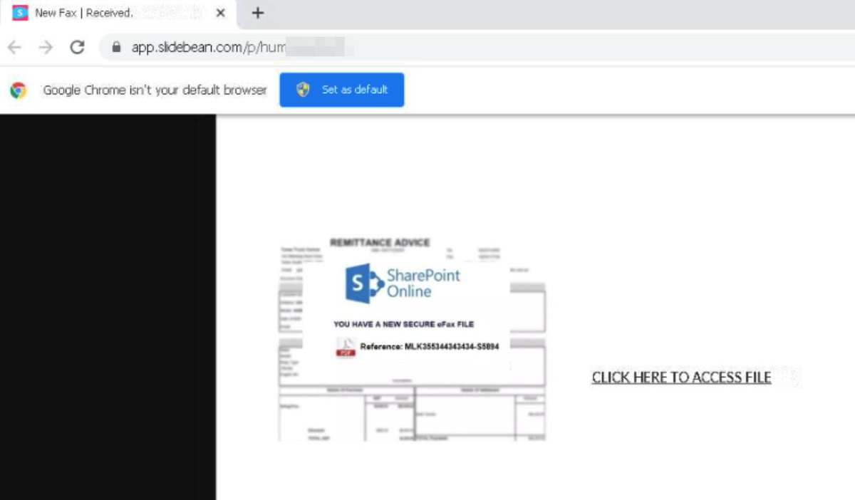 malwrr's tweet photo. Threat actors abusing @slidebean to host phishing links and malware... #malwaremustdie https://t.co/6XV52R94B8