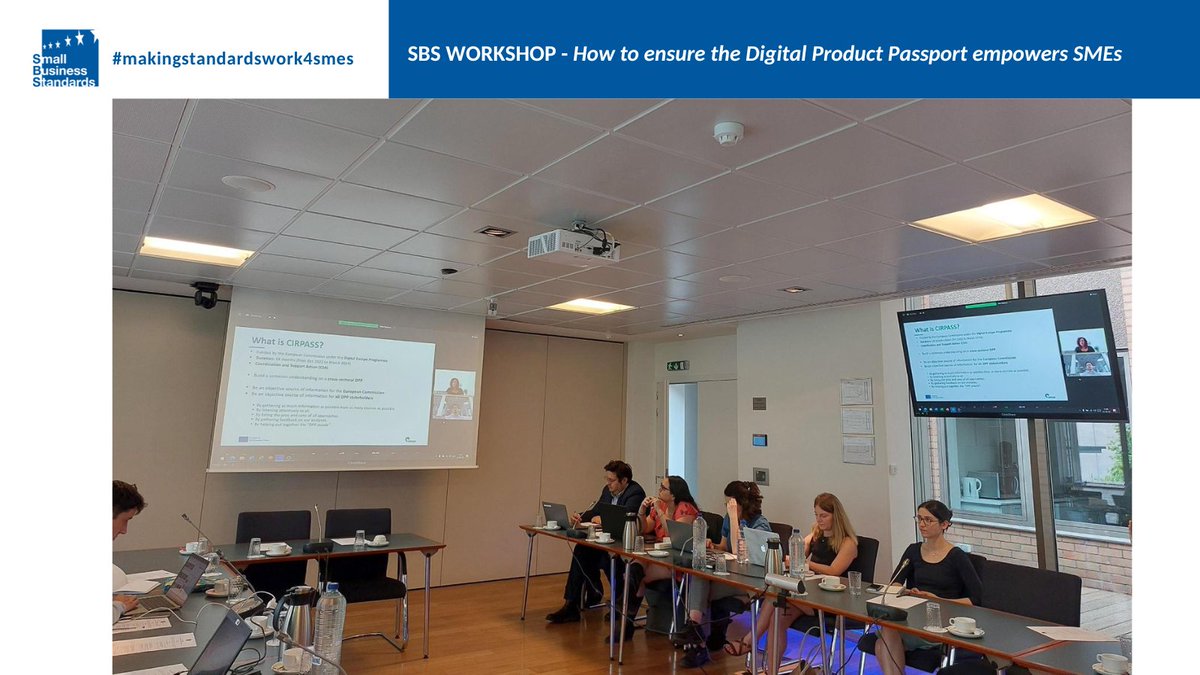 @SBS_SME hosted the eagerly awaited #Workshop: How to ensure the #Digital #Product #Passport empowers SMEs! We discussed #Ecodesign updates, #DPP pilots, #standardisation work, #needs and #challenges for #SMEs.

#standards4smes #espr #circulareconomy #sustainability #digital