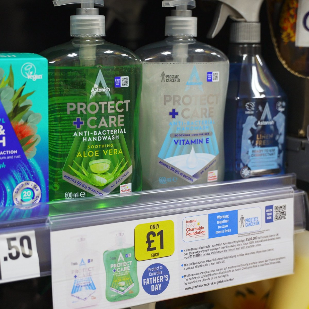 👀 Pop into your local @IcelandFoods store and you might spot a familiar face... Our Man of Men features on a limited edition @Astonishcleaner handwash, which was launched in stores just in time for Father's Day. ✅ You'll also spot a QR code for our 30-second risk checker.