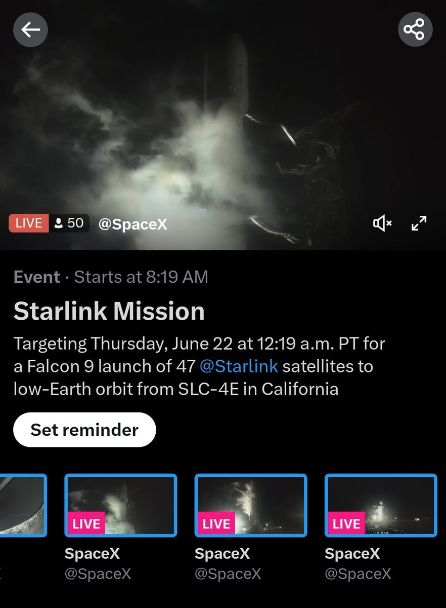 SpXenFR's tweet photo. Intéressant 👀

Les lives de lancements sur Twitter offrent maintenant la possibilité de choisir sa caméra, même avant le décollage 🔥

https://t.co/5q6Gu6nrZo https://t.co/L5oojHCH3Y