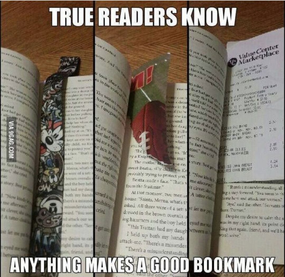 michellecolquh1's tweet photo. I saw this and just had to post, genuine question. What do you use? for me I'd say a Starburst wrapper. I lost my bookmark in the covers, which is the most annoying thing ever. #booktwt #readingcommunity #bookmark #bookw https://t.co/uoTdYtNflt