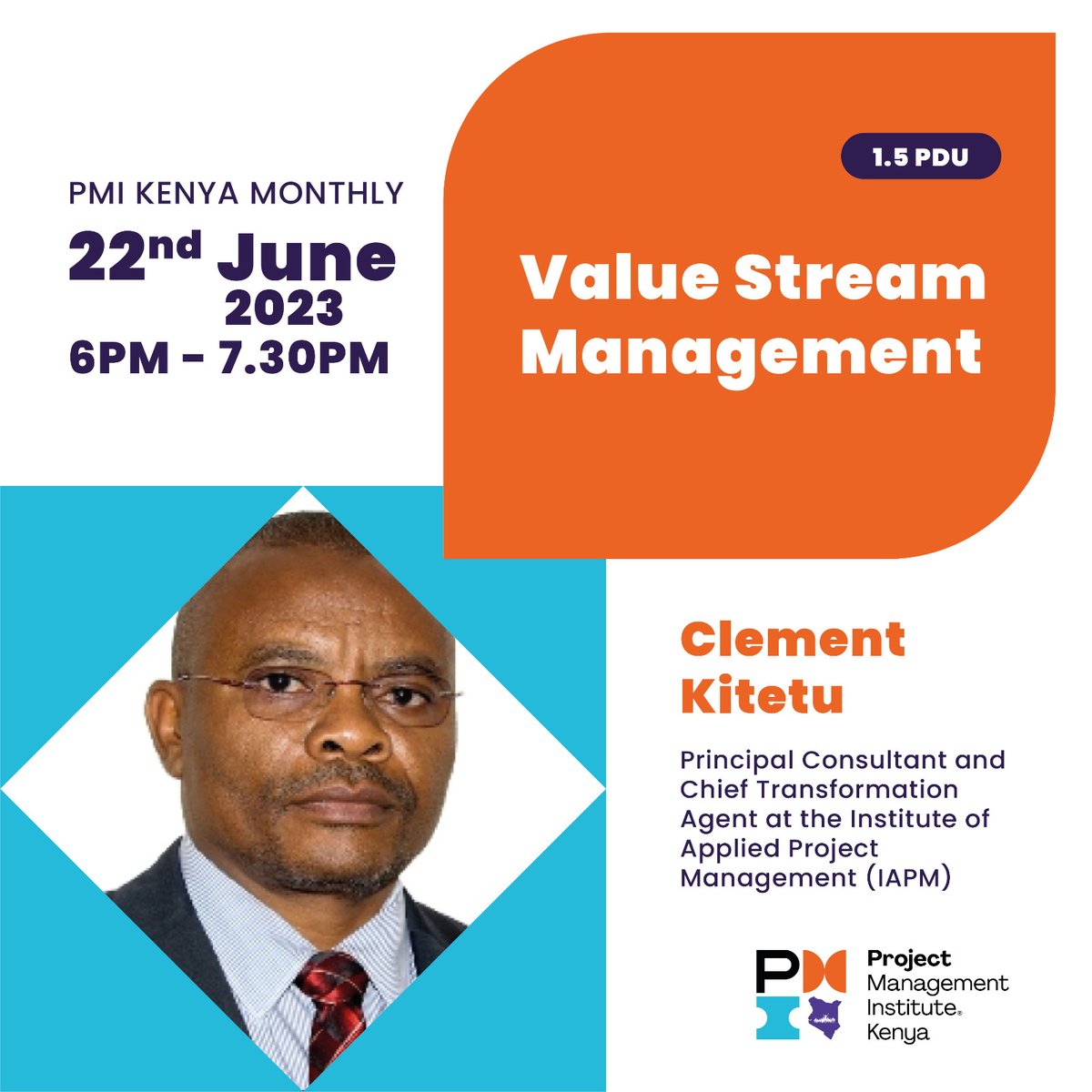 📢 Join us for an electrifying PMI Kenya Chapter® Monthly Chapter Meeting Virtual Event: "Value Stream Management" By Clement Kitetu. 🗓️ 22nd June 2023, 6:00 pm - 8:00 pm. Register: lnkd.in/dUFir9Uz. Don't miss out! 🚀 #PMIKenya #ChapterMeeting #ValueStreamManagement