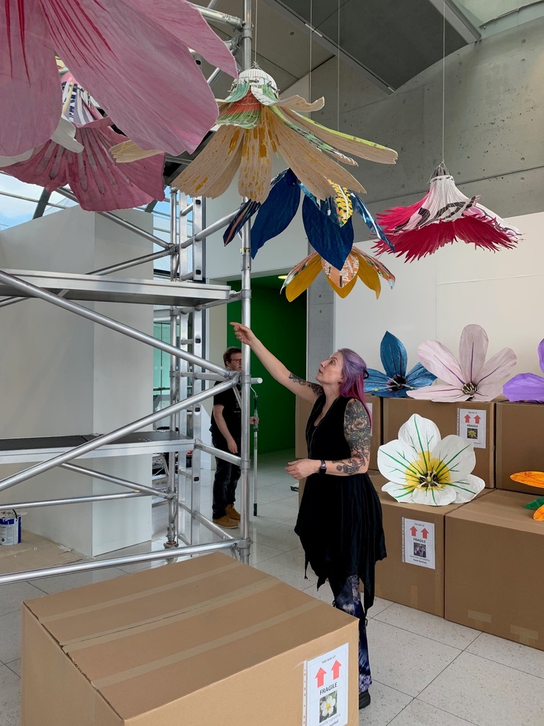 We've got another day ahead of us on the installation of <a href="/RuthMoilliet/">Ruth Moilliet</a>'s 'Devotions to the Goddess Flora' exhibition. We're getting it ready for its launch on Saturday at 2pm. You're all welcome to join us then...