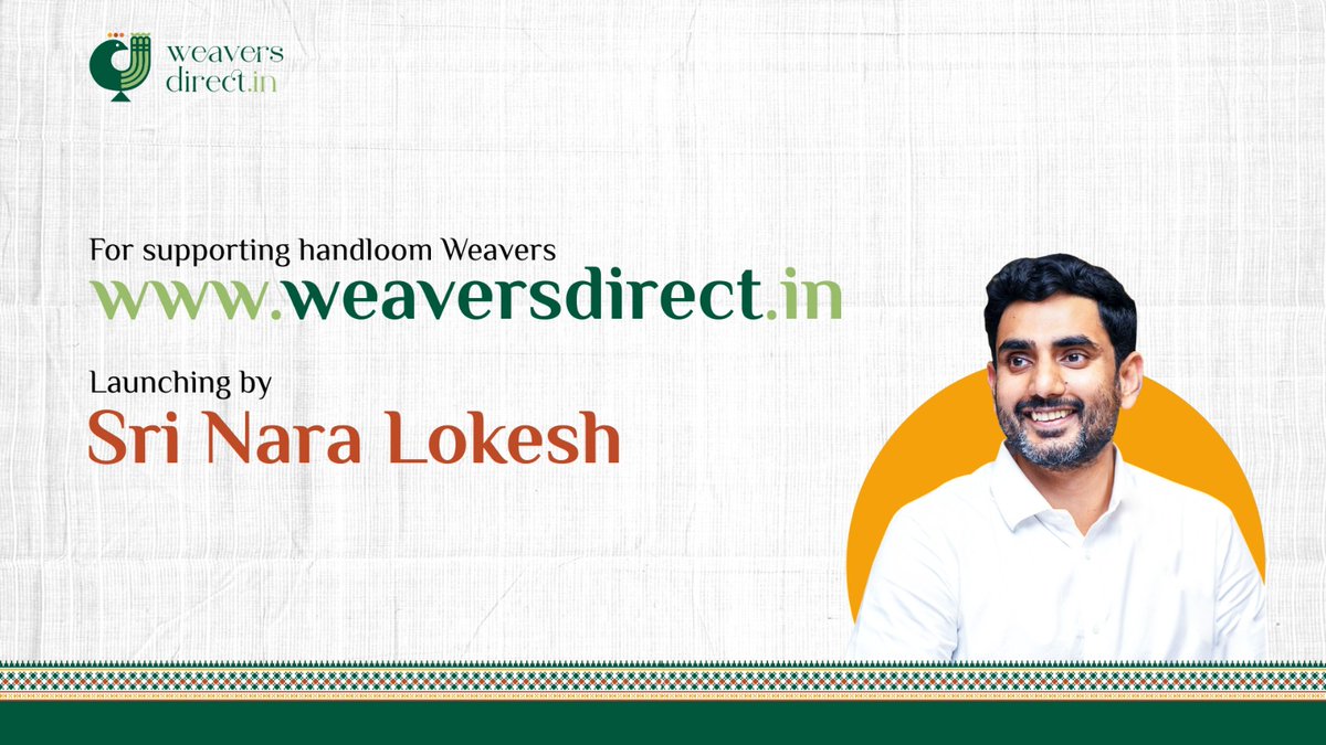 JaiTDP's tweet image. A compelling initiative is underway to preserve the centuries-old handloom weaving craft from extinction. 
Website to be launched by @naralokesh today. Stay tuned! 

#WeaversofAndhraPradesh   #SupportWeavers #PreserveHeritage