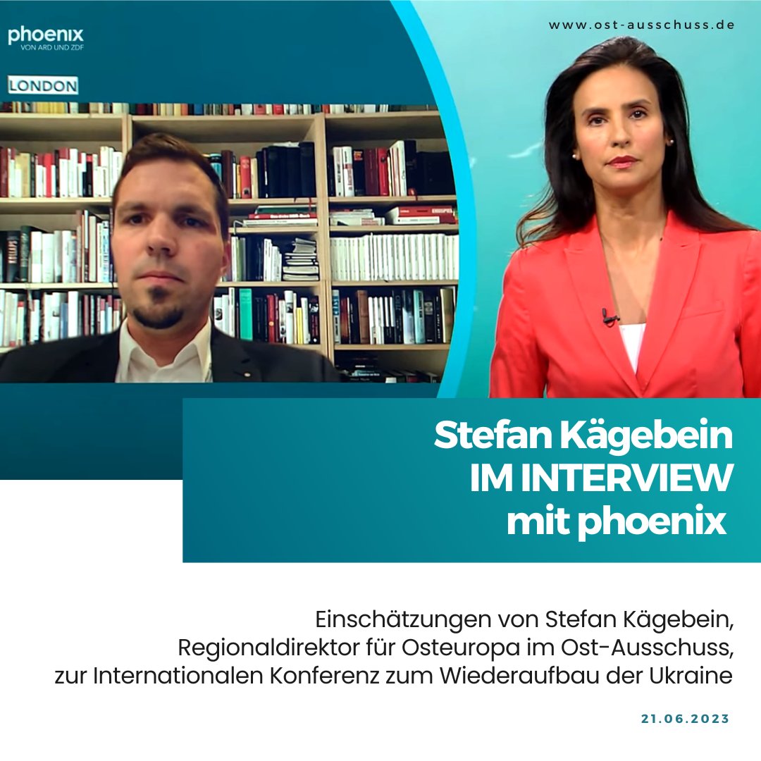 OstAusschuss's tweet photo. #URC2023 | @skae 𝐈𝐌 𝐈𝐍𝐓𝐄𝐑𝐕𝐈𝐄𝐖 mit @PHOENIX https://t.co/ZZUXjUqH01
#ServiceDeskUkraine #OAinterview #Wirtschaft #RecoveryUkraine #London #Ukraine https://t.co/ltPbL79ZiB