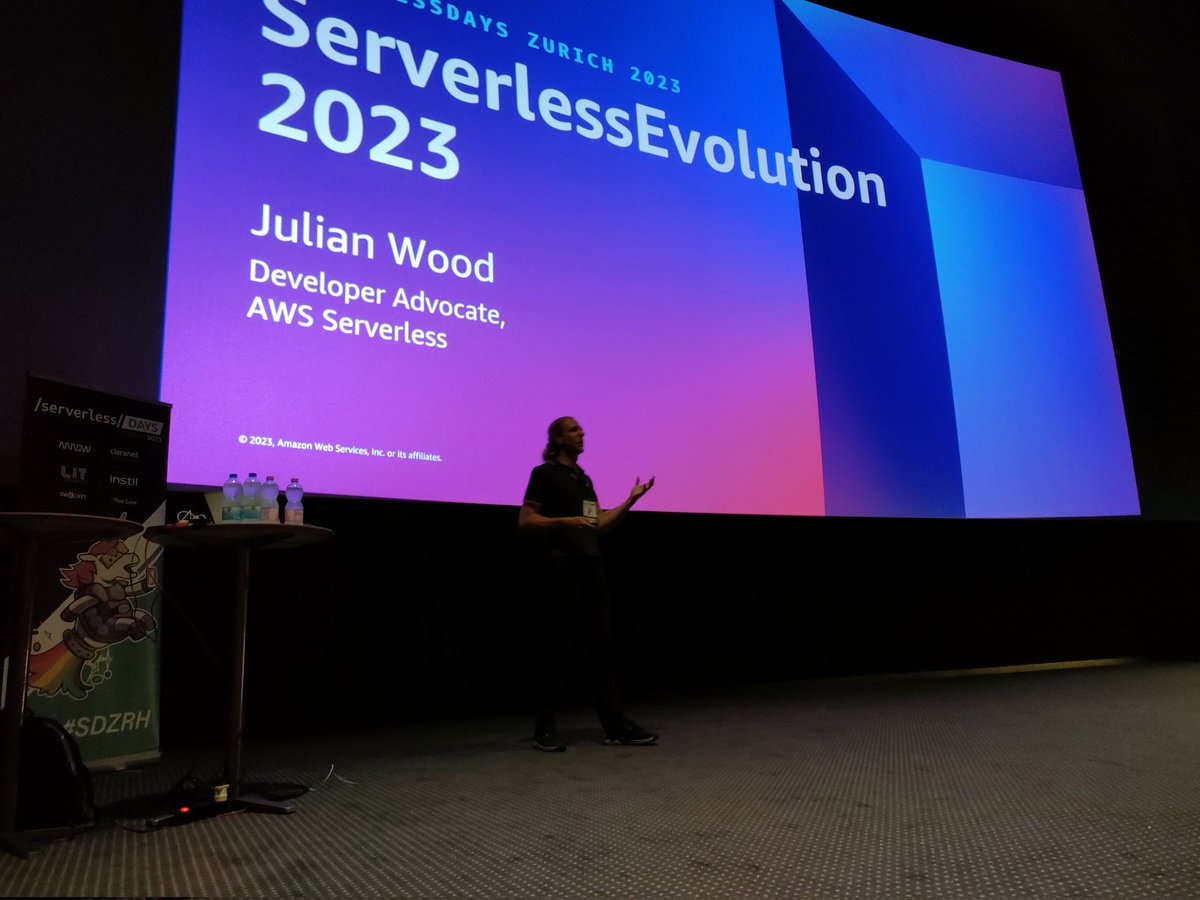 Let's begin with the keynote of <a href="/julian_wood/">Julian Wood</a> about Serverless Evolution 2023
#serverless #cloud #zurich #sdzrh