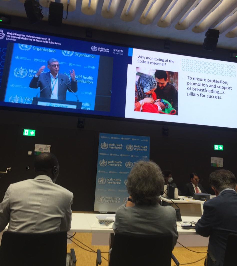 <a href="/Moveribfan/">Dr. Arun Gupta MD FIAP (Ped)</a> Dr. Arun Gupta, Central Coordinator, BPNI presenting at the Global Code Congress by <a href="/WHO/">World Health Organization (WHO)</a> <a href="/UNICEFIndia/">UNICEF India</a> on grassroot monitoring of the International Code <a href="/MoHFW_INDIA/">Ministry of Health</a> <a href="/MinistryWCD/">Ministry of WCD</a> #EndExploitativeMarketing <a href="/DrTedros/">Tedros Adhanom Ghebreyesus</a>   <a href="/pattirundall/">Patti Rundall</a>  <a href="/IbfanB/">Ibfan Brasil</a> <a href="/IBFANA/">IBFAN Africa</a> <a href="/IBFAN_GIFA/">IBFAN GIFA</a>