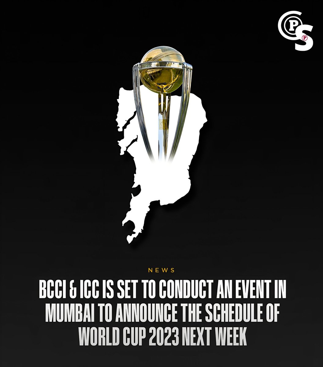 BCCI & ICC is set to conduct an event in Mumbai to announce the schedule of World Cup 2023 next week. [Cricbuzz]#CricketTwitter    #RohitSharma𓃵 #ViratKohli #MSDhoni𓃵 #ViratKohli𓃵 #WTCFinal2023 #WTCFinal  #WTC23  #INDvsAUS #INDvAUS #AUSvsIND #AUSvIND  #RohitSharma…