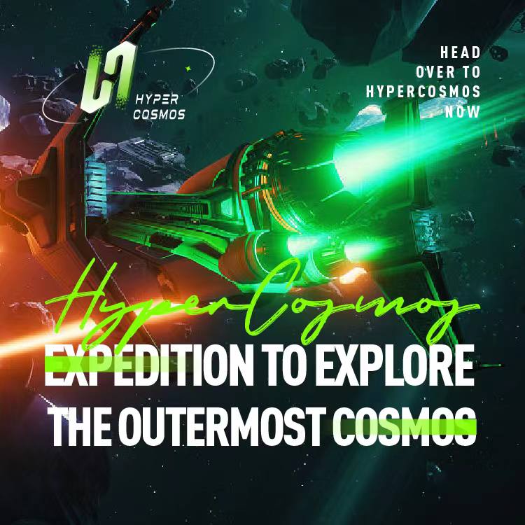 Prepare for an unparalleled cosmic adventure with HyperCosmos. Explore the uncharted territories of the universe and unravel the secrets that lie beyond. 🌌🔭

Explore more: 🪐 hypercosmos.net 

#HyperCosmos #metaverse #blockchain #crypto #nft #defi