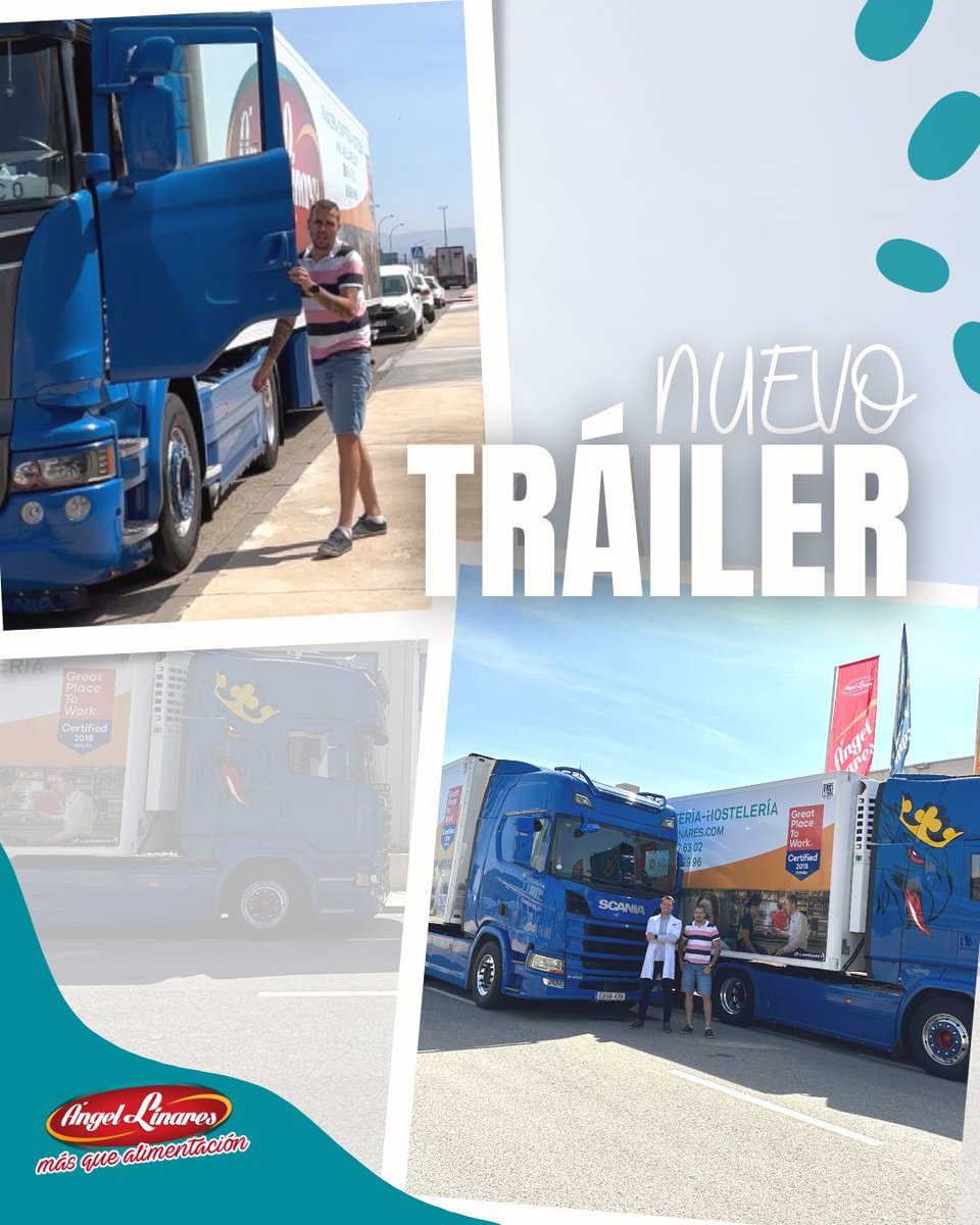AngelLinaresSA's tweet photo. 🎉¡Estrenamos tráiler! 🚛 Estamos emocionados de presentar el nuevo tráiler de nuestro compañero Nico, ¡ya van dos!

📸 Fernando Vasi, Gerente de Ángel Linares, y Nicolás Giner.

#EstrenoTráiler #Lorca #AngelLinares #Murcia #Almería #Alicante #Proveedor #Distribuidor https://t.co/46mvHpXfEX