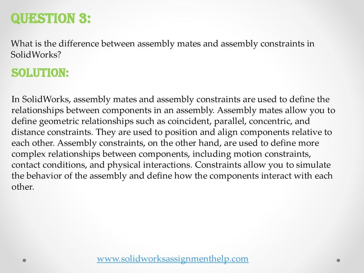 SolidworkH's tweet photo. "Having trouble with your SolidWorks assignments? Stop looking! Visit https://t.co/Scsgscmam3 for expert help and success. Our expert team will help you succeed. Conquer SolidWorks with us! 
#solidworksassignmenthelp #solidworks #assignmenthelp #ExpertAssistance #onlineeducation https://t.co/X0UcLswxOp