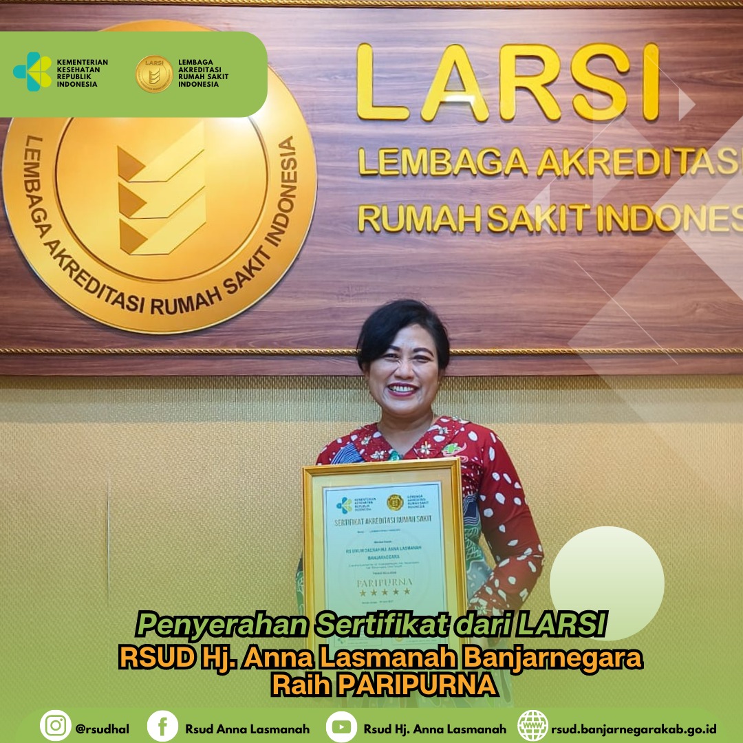 rsudhalbna's tweet photo. Halo Mitra Healtier

Terima kasih kepada semua pihak yang sudah mendukung kegiatan akreditasi

Alhamdulillah @rsudhalbna  telah lulus akreditasi Paripurna oleh LARSI

Semoga @rsudhalbna  semakin memberikan pelayanan yang terbaik, sesuai dengan motto "MANTAP MELAYANI" https://t.co/unnMbZkOkj
