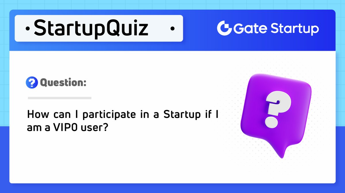 Gate_Launch's tweet photo. 💎StartupQuiz Time8: How can I participate in Startup if I am a https://t.co/a1d9vDe5GZ VIP0 user?

🏆1 correct entry drawn will win $10 token

To Enter
1️⃣Follow &amp; RT
2️⃣Tag 3 friends
3️⃣Drop your answer below

 ⏳24 HRS

#StartupQuiz #Gateio #GateioStartup https://t.co/mQhKMAWGze