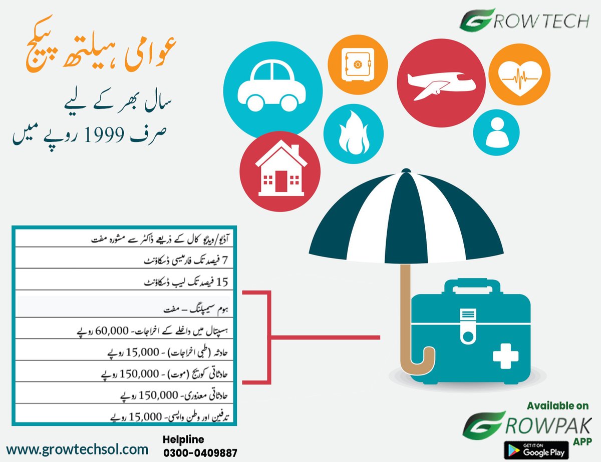 GROWTECH_Ser's tweet photo. Online doctors via "GrowPak"
Tele-Health &amp; Insurance with discounts on medicines &amp; lab tests

Certified doctors- available 24/7 

Download GrowPak
https://t.co/WsKf60FEFO

#healthcare #wellbeing #doctors #farmers  #telehealth #insurance #Pakistan #Online #Discounted #medicine https://t.co/wDzsdvBqWl