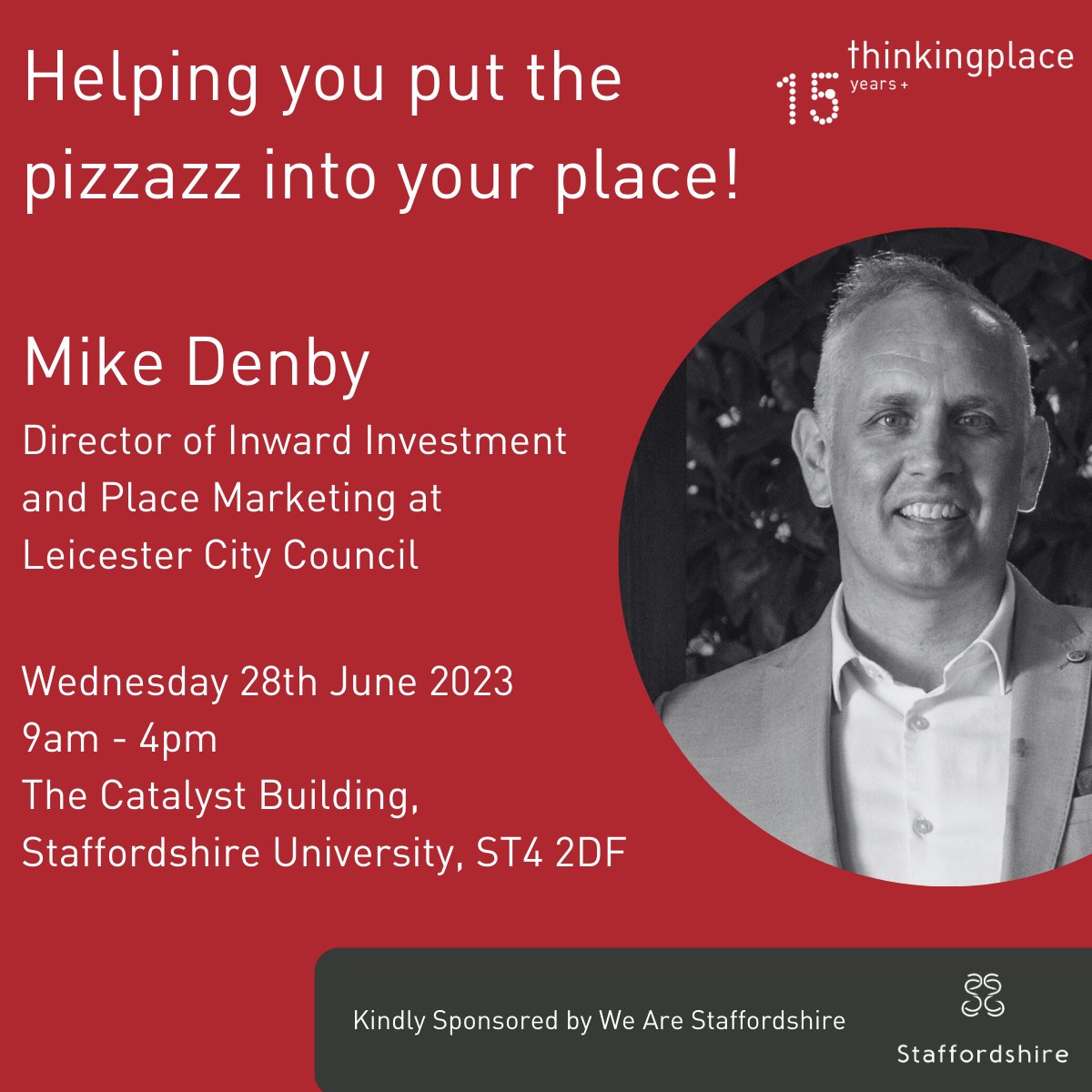 Invest in Leicester (@investleics) on Twitter photo Mike Denby Director of Inward Investment & Place Marketing at Invest in Leicester is speaking at an event organised by <a href="/thinking_place/">thinkingplace</a>
A fantastic line up of speakers at this year’s event who are all passionate about place!
Book your place here: bit.ly/3Zt0yAU Mike Denby Director of Inward Investment & Place Marketing at Invest in Leicester is speaking at an event organised by <a href="/thinking_place/">thinkingplace</a>
A fantastic line up of speakers at this year’s event who are all passionate about place!
Book your place here: bit.ly/3Zt0yAU