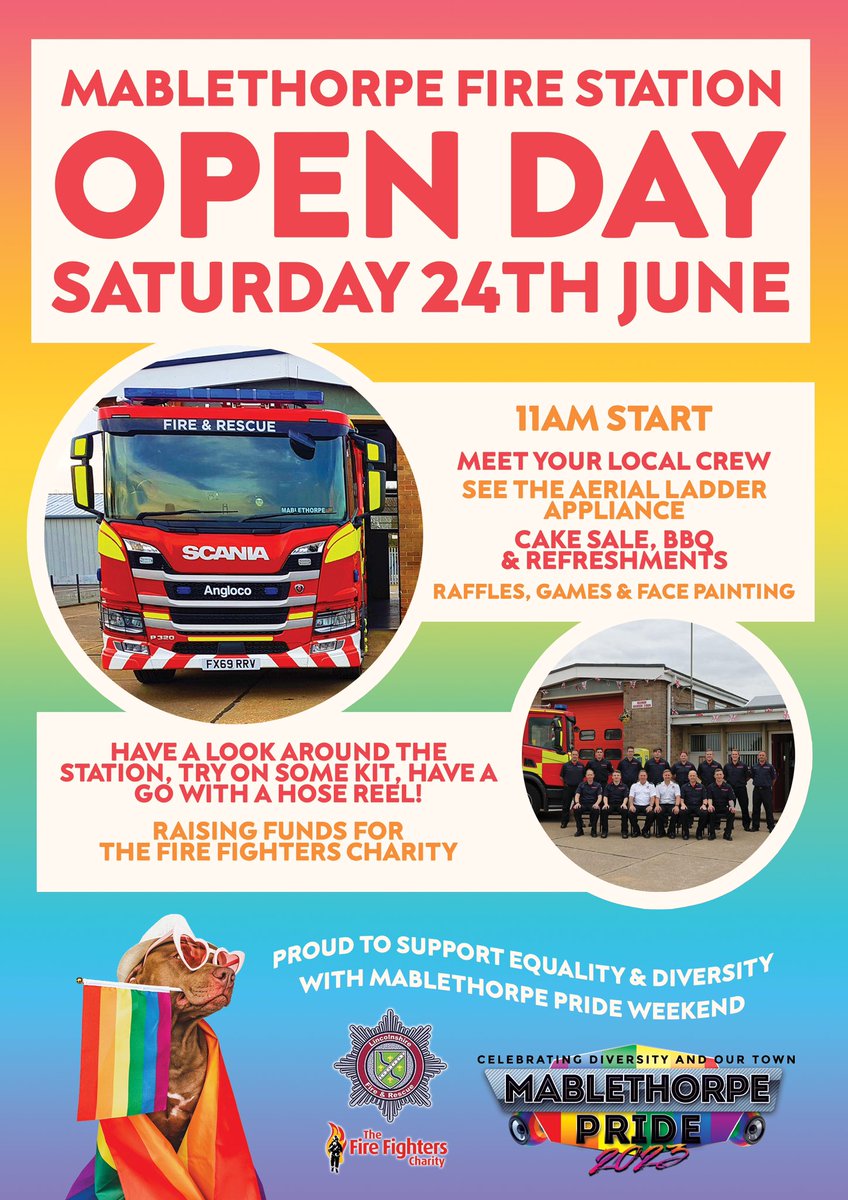 Two days until our open day! Lots of fun and games and a chance to have a go at some of the recruitment tests if this is something you’re interested in 👩🏻‍🚒🧑🏻‍🚒
Please share far and wide! All in aid of <a href="/firefighters999/">Fire Fighters Charity</a> 🚒🔥🖤