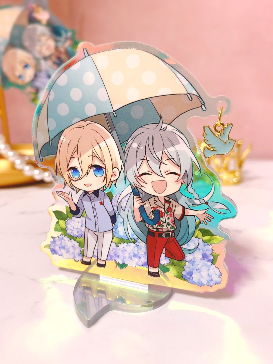 multiple boys 2boys blue eyes umbrella chibi blonde hair smile  illustration images