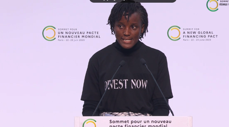 'You must make polluters pay and cancel the debt to Global South countries so that they can pay for a crisis they didn't create. You must pay for loss & dammage knowing that more fossil fuels will bring more loss & damage'.

Powerful message by @vanessa_vash.

#NewFinancingPact