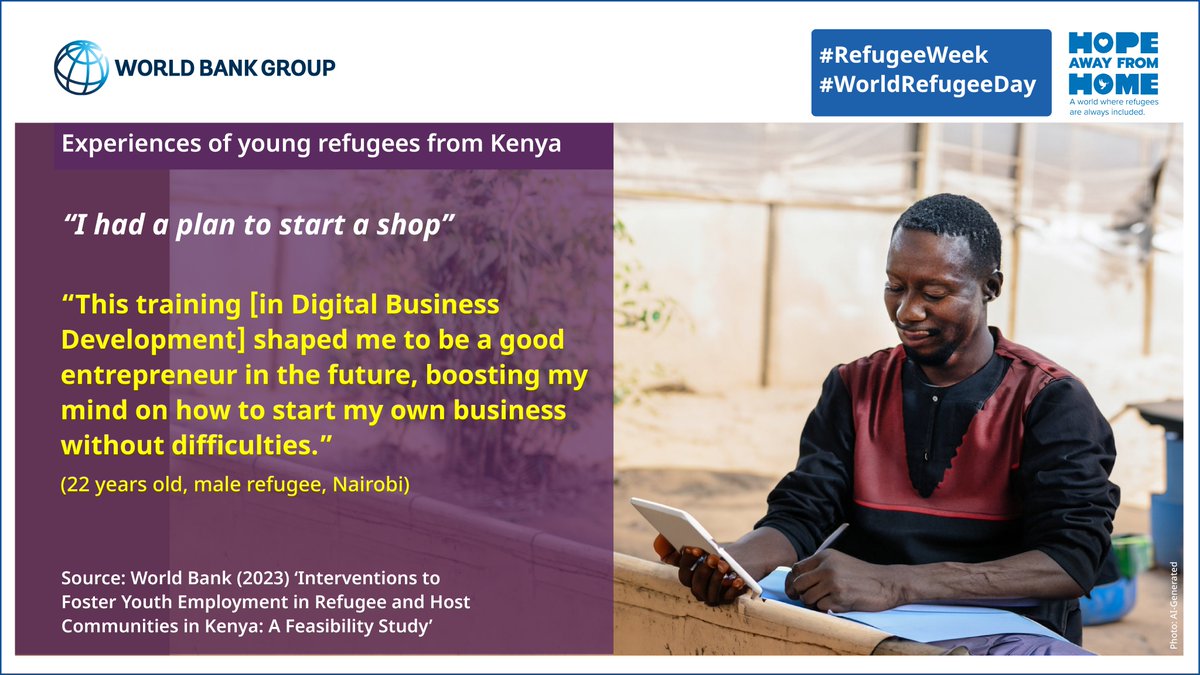 How can we help young refugees fit in and find work alongside their Kenyan peers?

Read Blog: bit.ly/3JqXrDK
#RefugeeWeek23 
#WorldRefugeeDay 
#PROSPECTSpartnership