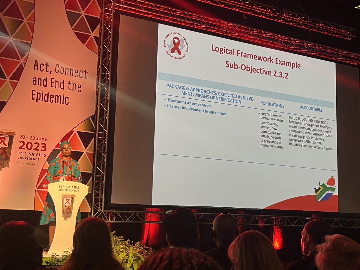 SANAC CEO Dr Thembisile Xulu addressed the Plenary this morning where she unpacked the newly launched National Strategic Plan for HIV, TB &amp; STIs: 2023-2028. #SAAIDS2023