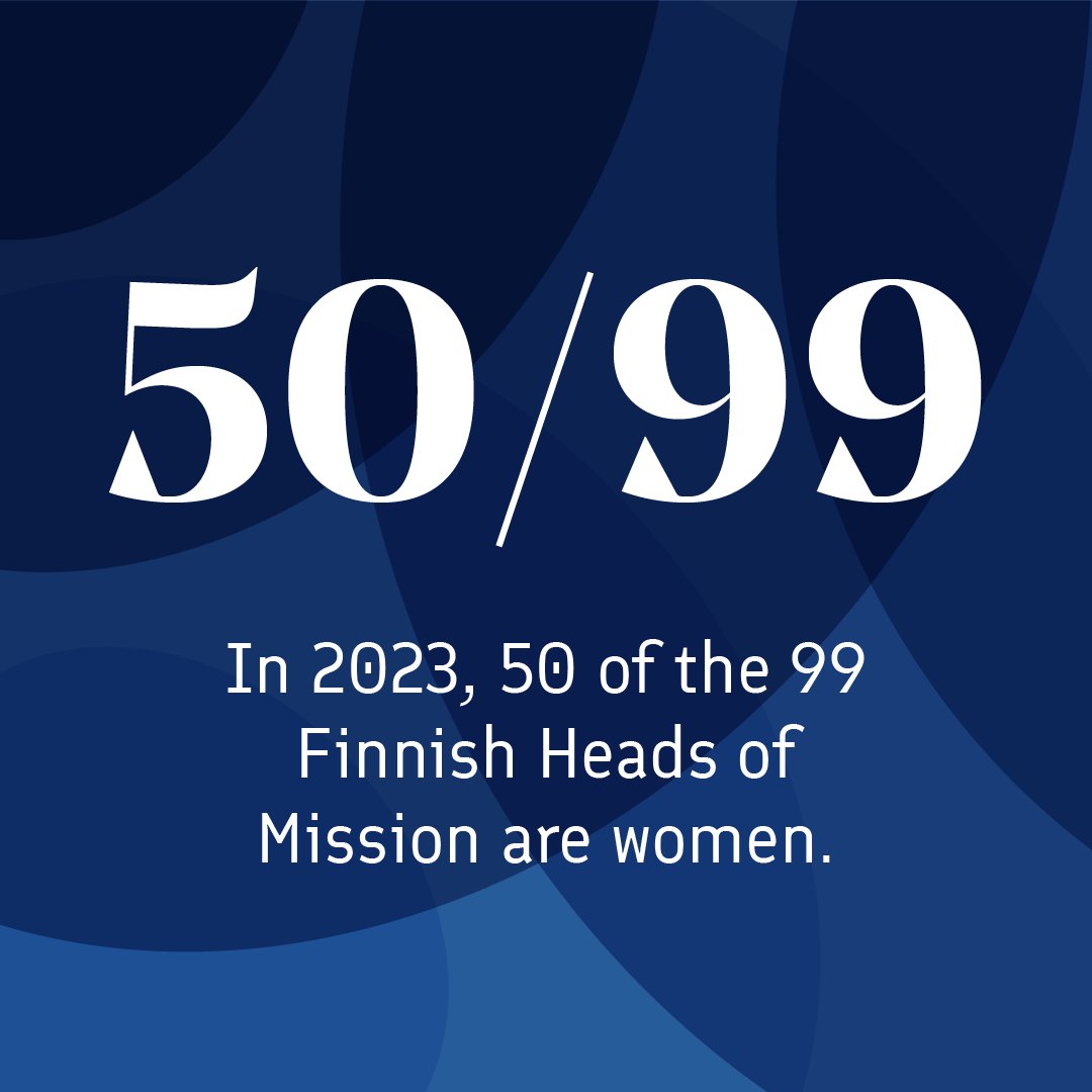 24 June marks the International Day of Women in Diplomacy ♀️ @UN​ ⚖️50 out of Finland's 99 missions are led by a woman.​ 🇫🇮 actively promotes the rights of women and girls and gender equality in its foreign and security policy. #FIinHRC