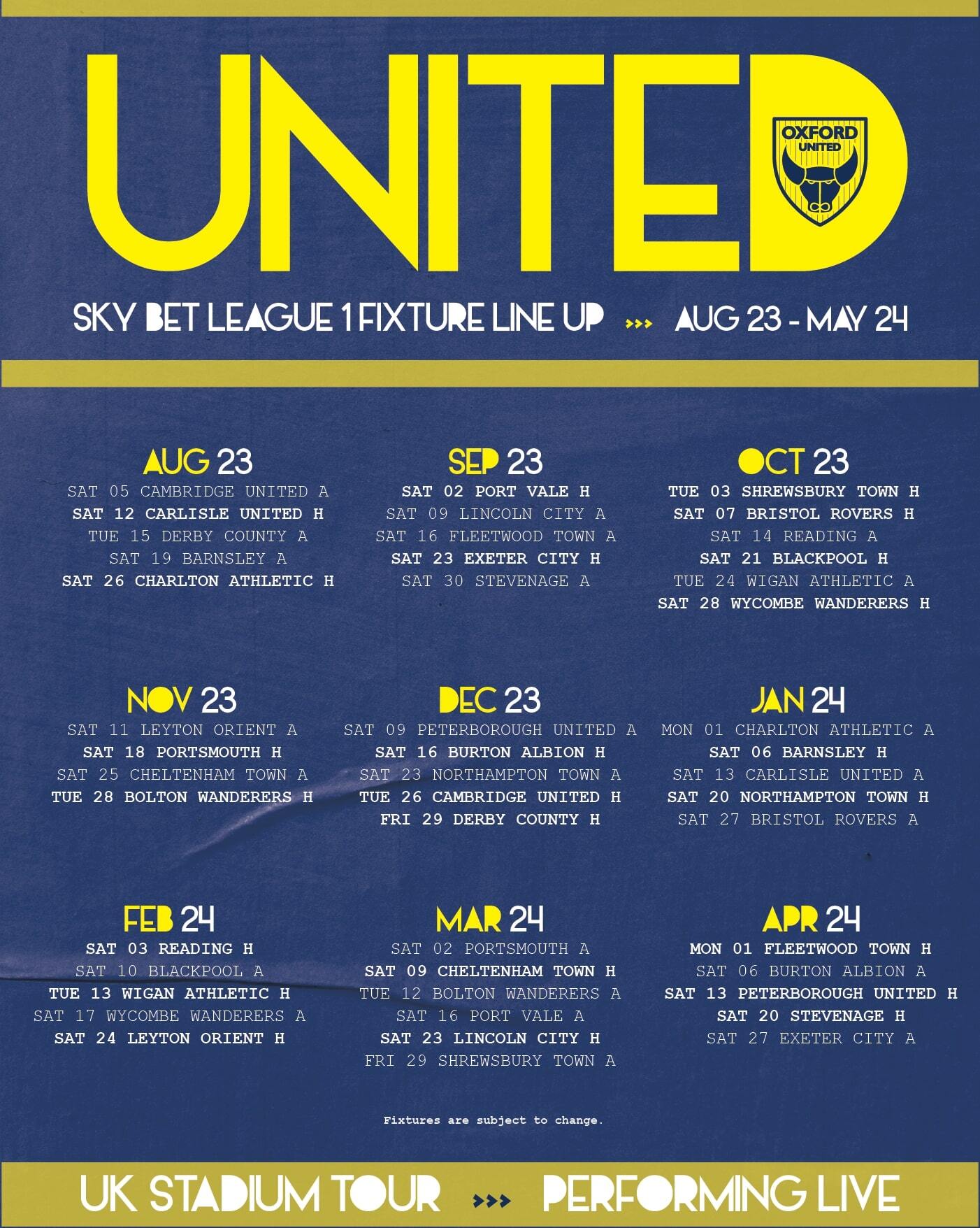Oxford United FC on Twitter "🥁 Presenting our 2023/24 SkyBetLeagueOne
