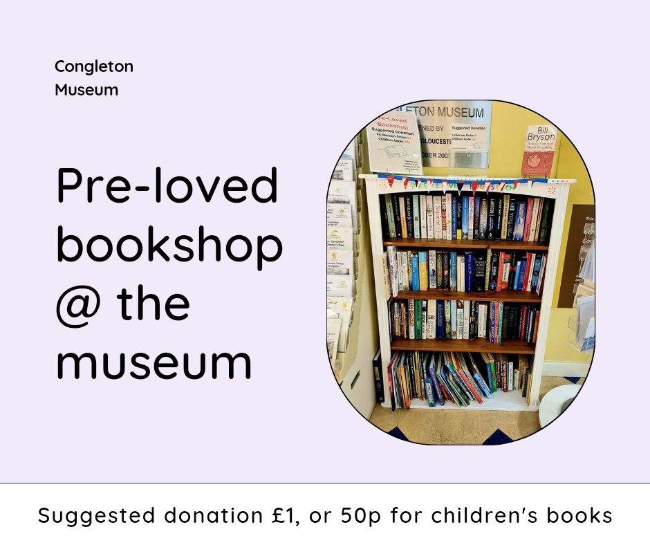 CongletonMuseum's tweet image. We have lots of books in nearly new condition, we even have some beautiful vintage children's books and activity books 📚 

Open 10.30am - 4.15pm Tuesday to Saturday and 12pm - 4.15pm Sunday. 

#books #museums #secondhandbookshop