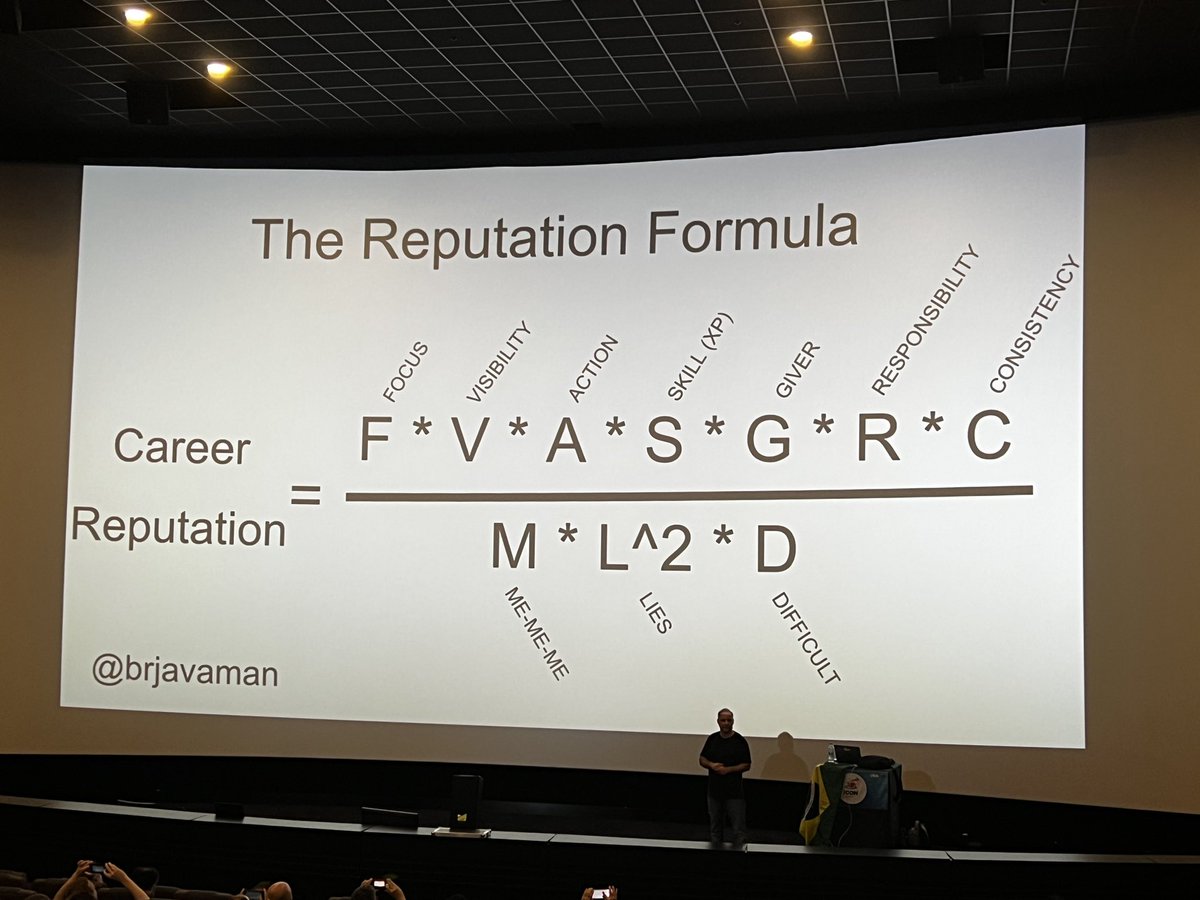 #jcon2023 The Reputation Formula w/ @brjavaman 

Great point, saying “Yes, but” is easier than saying “no”